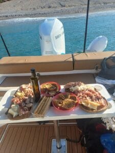 kalymnos boat trips food on board 2